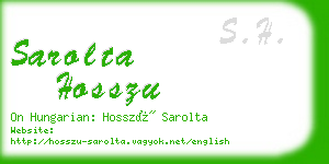 sarolta hosszu business card